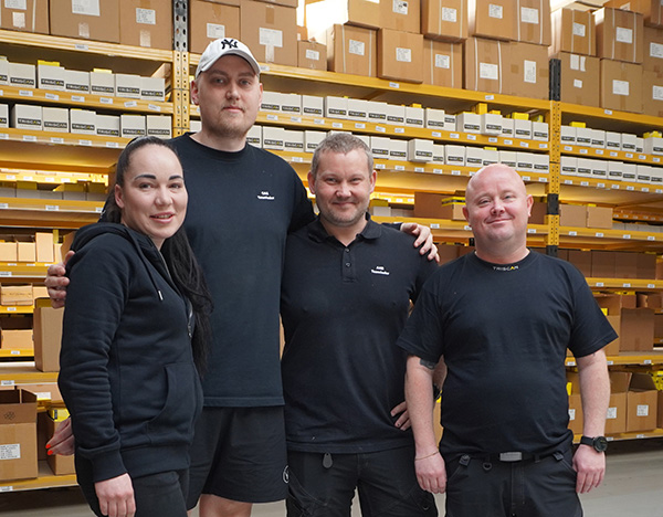 Elvira Batii sammen med kollegerne (fra vensttre): Oliver Aude Skeldrup, Ander Nygaard Bjerregaard og Søren Kaare Nielsen